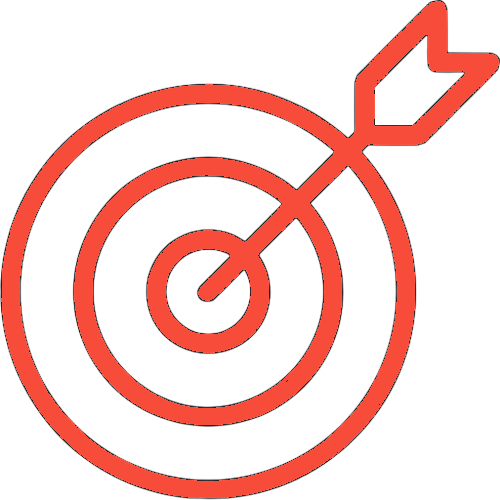 Target or business goal achievement graphic
